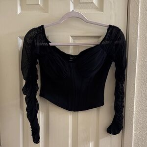 Black Windsor bustier top